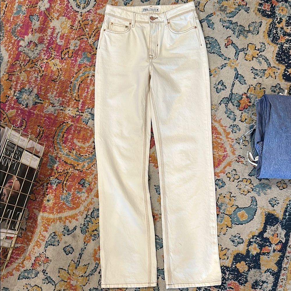 ZARA Cream Jeans